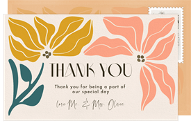 'Breezy Blooms' Wedding Thank You Note