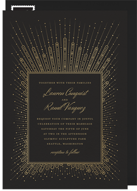 'Pearl Starburst' Wedding Invitation