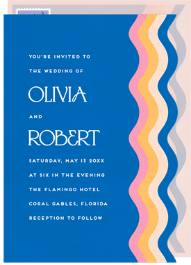 'Abstract Beach' Wedding Invitation