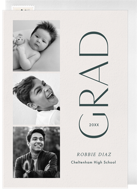 'Triptych' Graduation Announcement