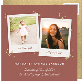 'Starry Polaroids' Graduation Announcement