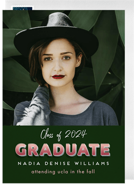 'Suede Graduate' Graduation Announcement