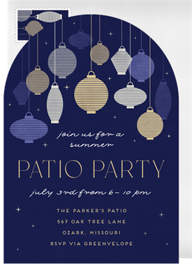 'Lantern Arch' Summer Party Invitation