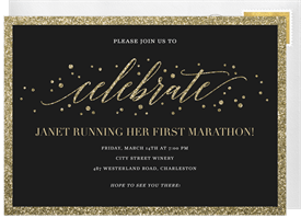 'Glitter Border' Entertaining Invitation