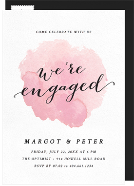 'Watercolor Emblem' Party Invitation