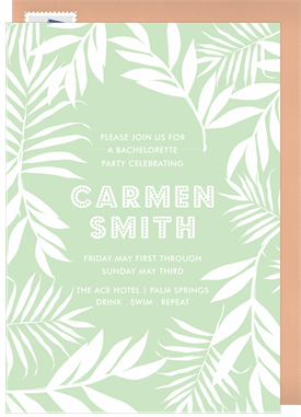 'The Palms' Bachelorette Party Invitation