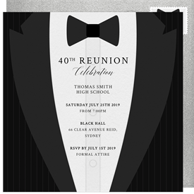 'Black Tux' Entertaining Invitation