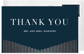 'Deco Curtain' Wedding Thank You Note