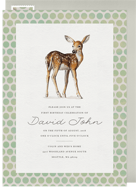 'Cheerful Deer' Baby Shower Invitation