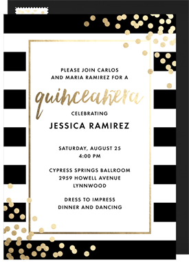 'So Chic' Quinceañera Invitation