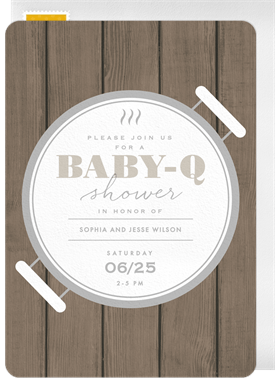 'Backyard Baby-Q' Baby Shower Invitation