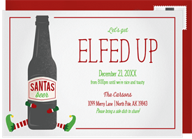 'Elfed Up' Holiday Party Invitation