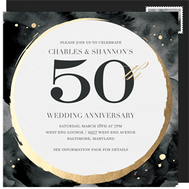 'Milestone Circlet' Anniversary Party Invitation