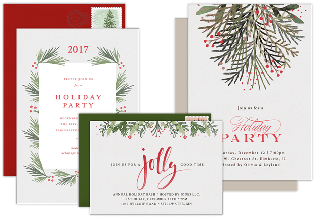 Business Christmas Party Invitations